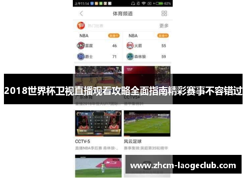 2018世界杯卫视直播观看攻略全面指南精彩赛事不容错过